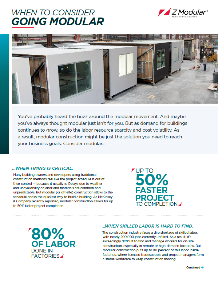 When to Consider Going Modular Z Modular